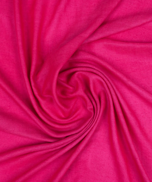 Cerise Pink Solid Pashmina - Image 2